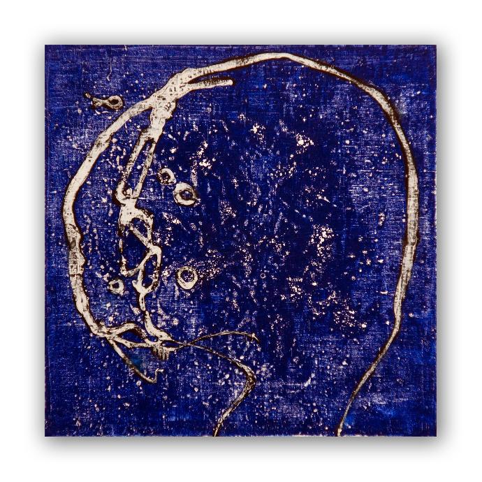 Franca Ravet, Le Bleu des origines, Oeuvre sur toile 