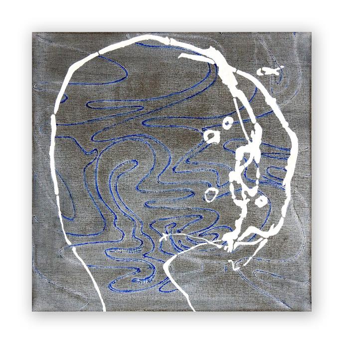 Franca Ravet, Meduse Bleue, Oeuvre sur toile